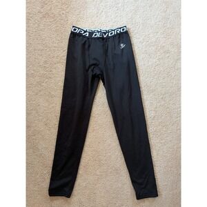 Devoropa Mens Thermal Compression Leggings Black Fleece Lined Tights L